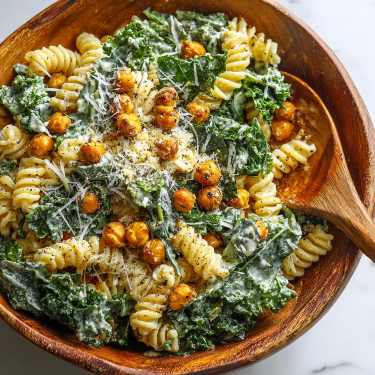 The Ultimate Crispy Chickpea Kale Pasta Caesar Salad: A Modern Classic