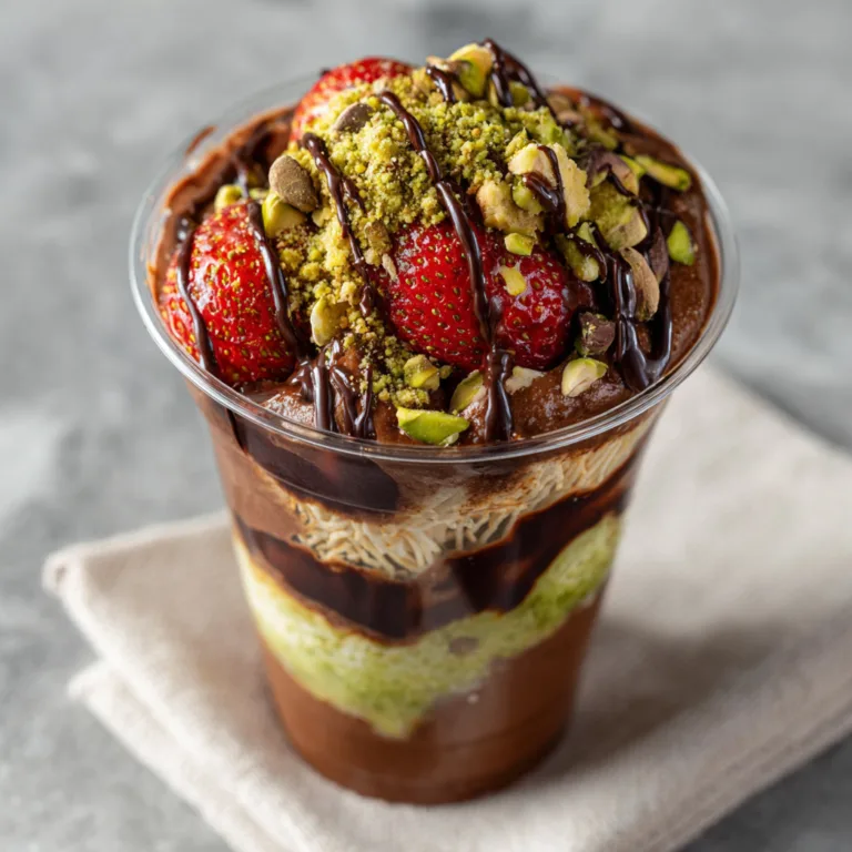 Ultimate Dubai Chocolate Strawberry Cup Recipe – Viral Kataifi & Pistachio Dessert