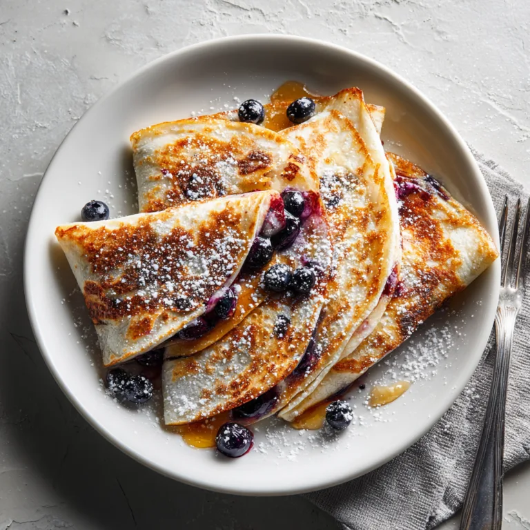 Elevate Your Morning with the Ultimate Blueberry Breakfast Quesadilla