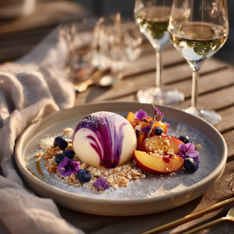 Elegant Vanilla Panna Cotta with Roasted Peaches: The Ultimate Date Night Dessert