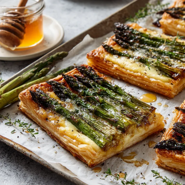 The Viral Upside-Down Asparagus & Hot Honey Tarts: A Brunch Masterpiece