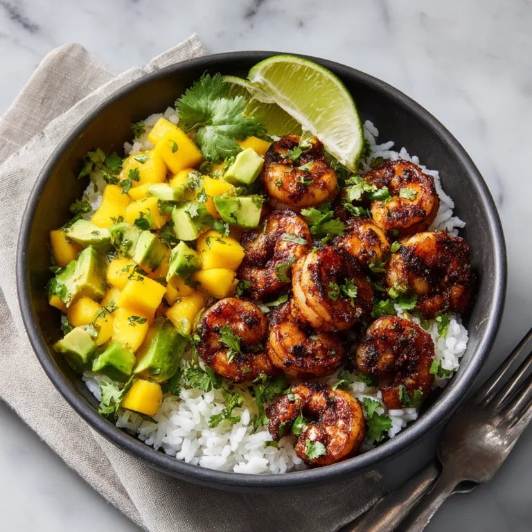 Vibrant Shrimp Avocado Mango Bowls: A Tropical Escape in Every Bite